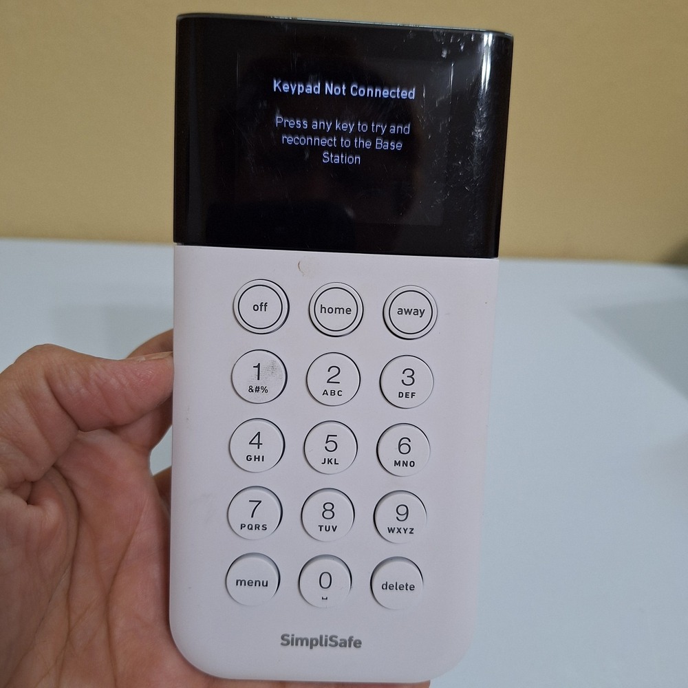SimpliSafe‎ SSKP3 Security Keypad White Wireless Used Tested & Working